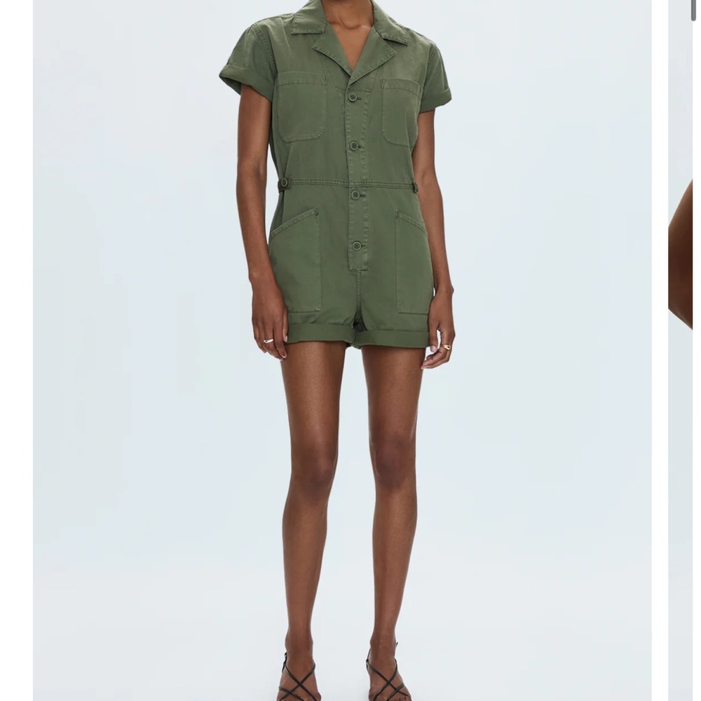 Green Short Sleeve Jumpsuit